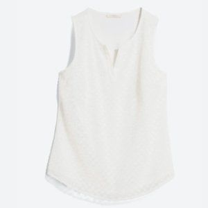 Ezide Textured Mixed Material Top